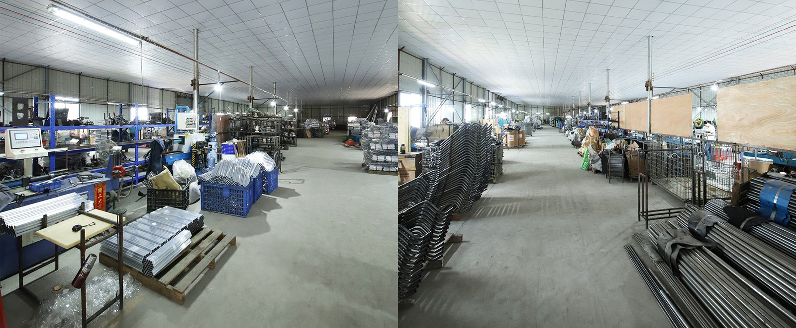 Elderly care equipment metal material preparation area
