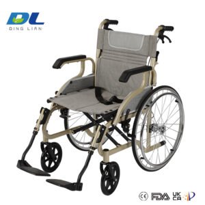 DL-2017A lightweight wheelchair with steel frame for everyday mobility support
