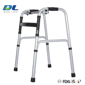 DL-7011 adjustable folding walker with height settings for comfortable use
