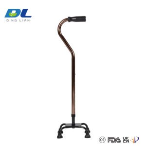 Lightweight walking cane with curved handle for daily mobility support