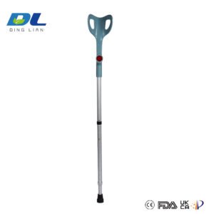 Arm walking crutches with forearm cuff and ergonomic handle for adult mobility support