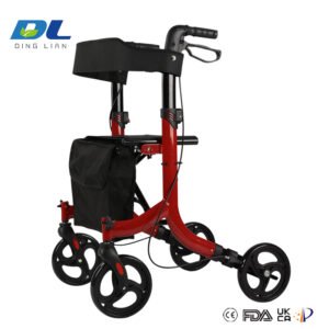 DL-7078A four-wheeled vehicle folded for storage in car trunk