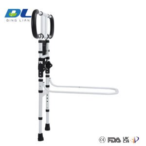 Tool-free installation of DL-3021 bed rail using secure clamp system