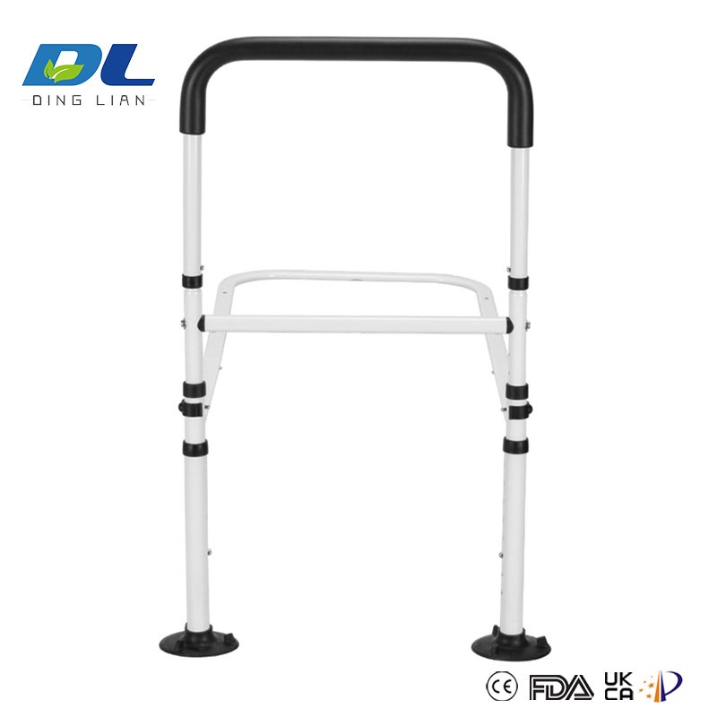 Close-up of DL-3013 handrail height adjustment mechanism with multiple positions