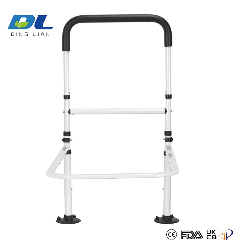 Tool-free installation of DL-3013 bed rail secured under mattress
