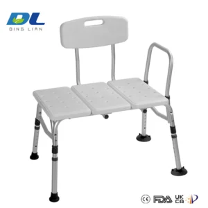 Extended tub transfer bench DL-9101 with stable backrest for safer bathtub entry