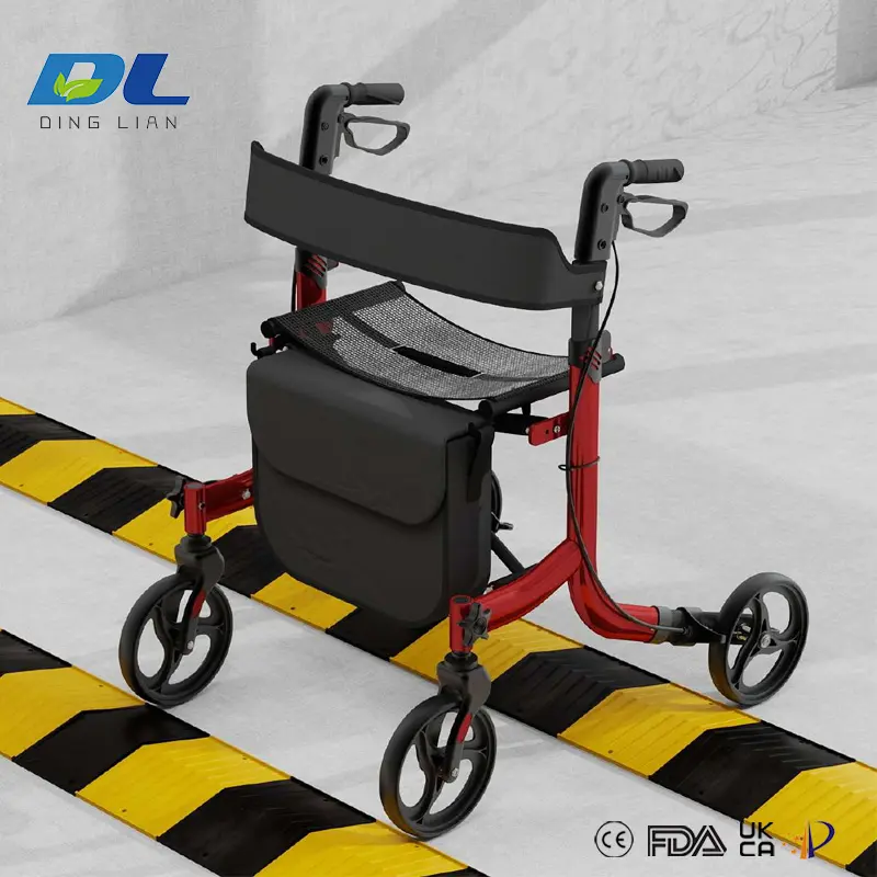 Front shopping basket on DL-7078A four-wheeled walker