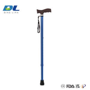 Adjustable aluminum walking crutches with soft hand grips for adult mobility support