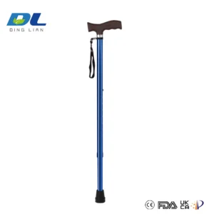 Adjustable aluminum walking crutches with soft hand grips for adult mobility support