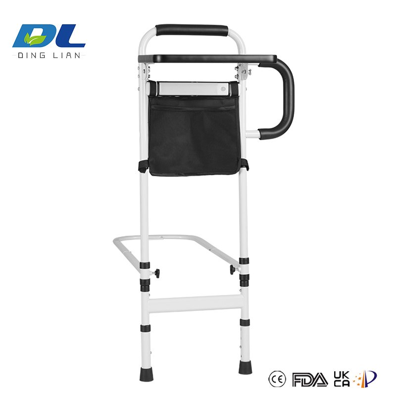 Storage pouch attached to DL-3017 bedside rail holding remote and glasses