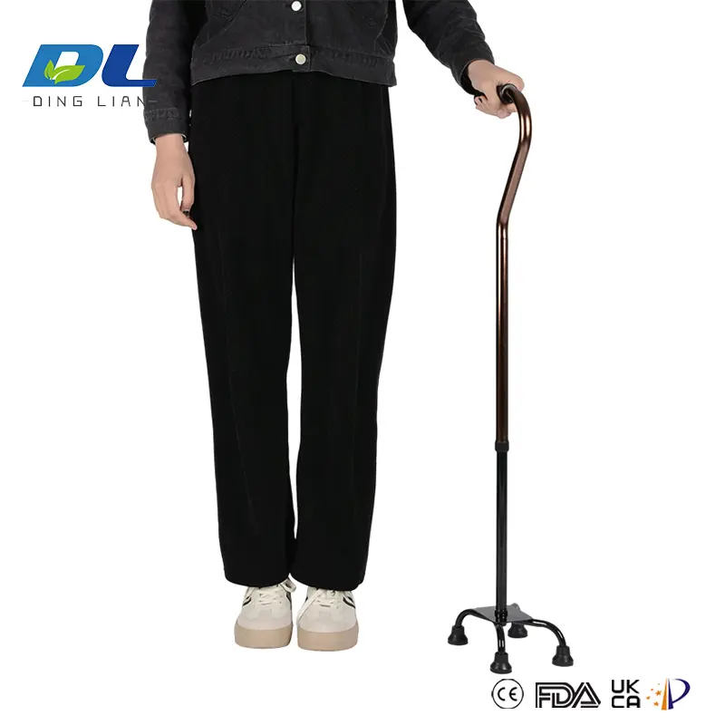 Walking cane with sturdy aluminum frame and ergonomic hand grip