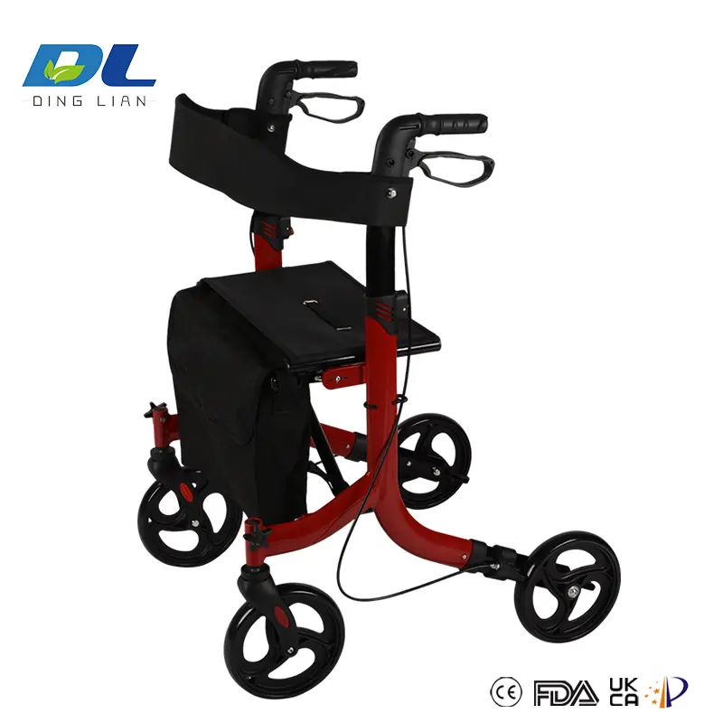 Breathable mesh seat cushion on DL-7078A four-wheeled walker