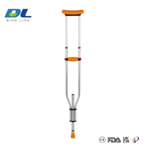 Lightweight underarm crutch pair model 5072 designed for rehabilitation mobility