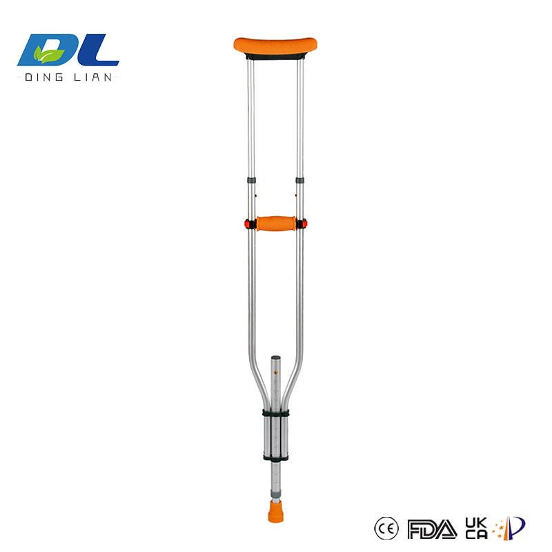 Lightweight underarm crutch pair model 5072 designed for rehabilitation mobility