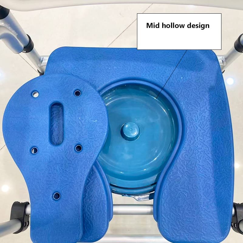 Mid hollow seat design of DL 6022 3 in 1 commode chair for hygiene and comfort