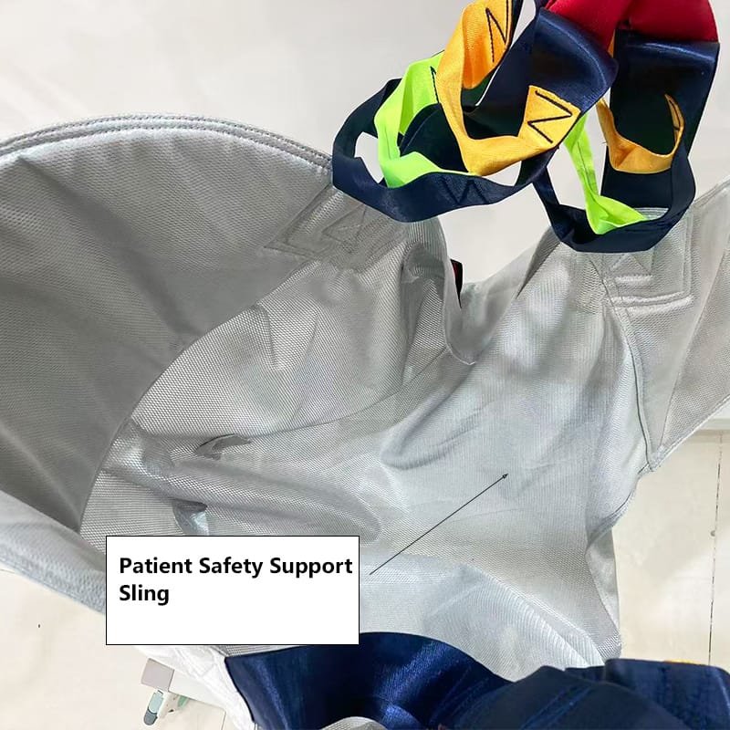 Patient safety support sling on DL WGYW05 electric patient lift used to secure users during transfer