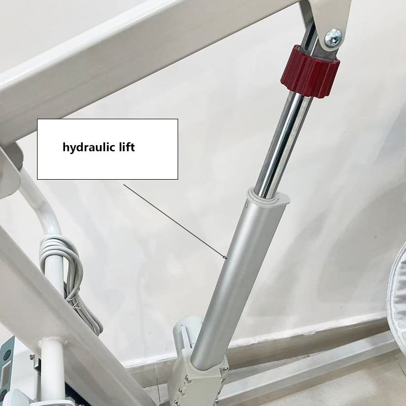 Hydraulic lifting system on DL WGYW05 electric patient lift for smooth and controlled transfers