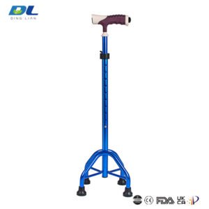 DL-5041 elderly walking cane with light and stable support base