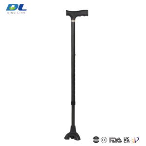 DL-5076 Single Walking Cane Adjustable Aluminum Cane for Elderly Support