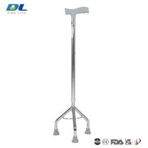 Height adjustable DL-5077 tripod walking cane for seniors