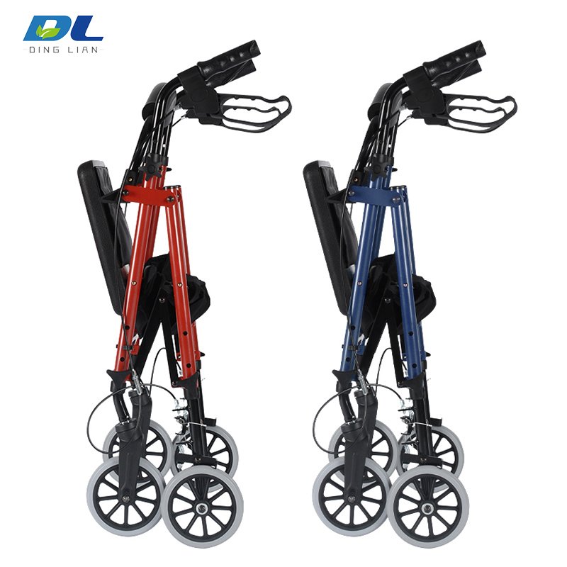 DL-7072 rolling walker foldable design for compact storage and transport convenience