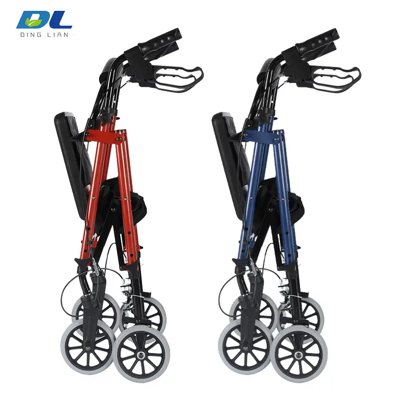 DL-7072 rolling walker foldable design for compact storage and transport convenience