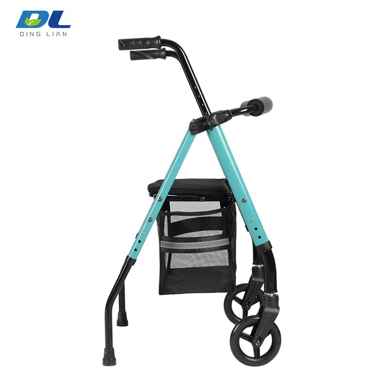 DL-7077B foldable rollator side frame lightweight aluminum mobility walker for seniors