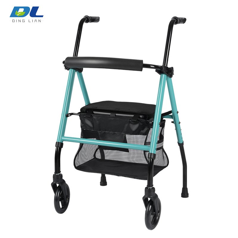 DL-7077B rollator seat padded resting platform for elderly walking and mobility breaks