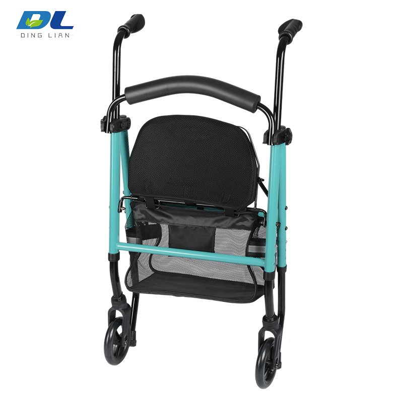 DL-7077B foldable rollator compact storage design for travel and mobility convenience