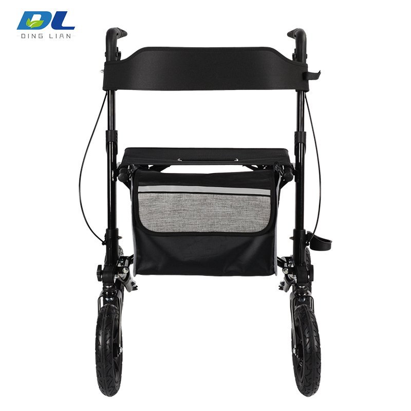DL-7078B rollator walker side frame structure showing foldable mobility design for elderly users