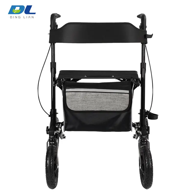 DL-7078B rollator walker side frame structure showing foldable mobility design for elderly users
